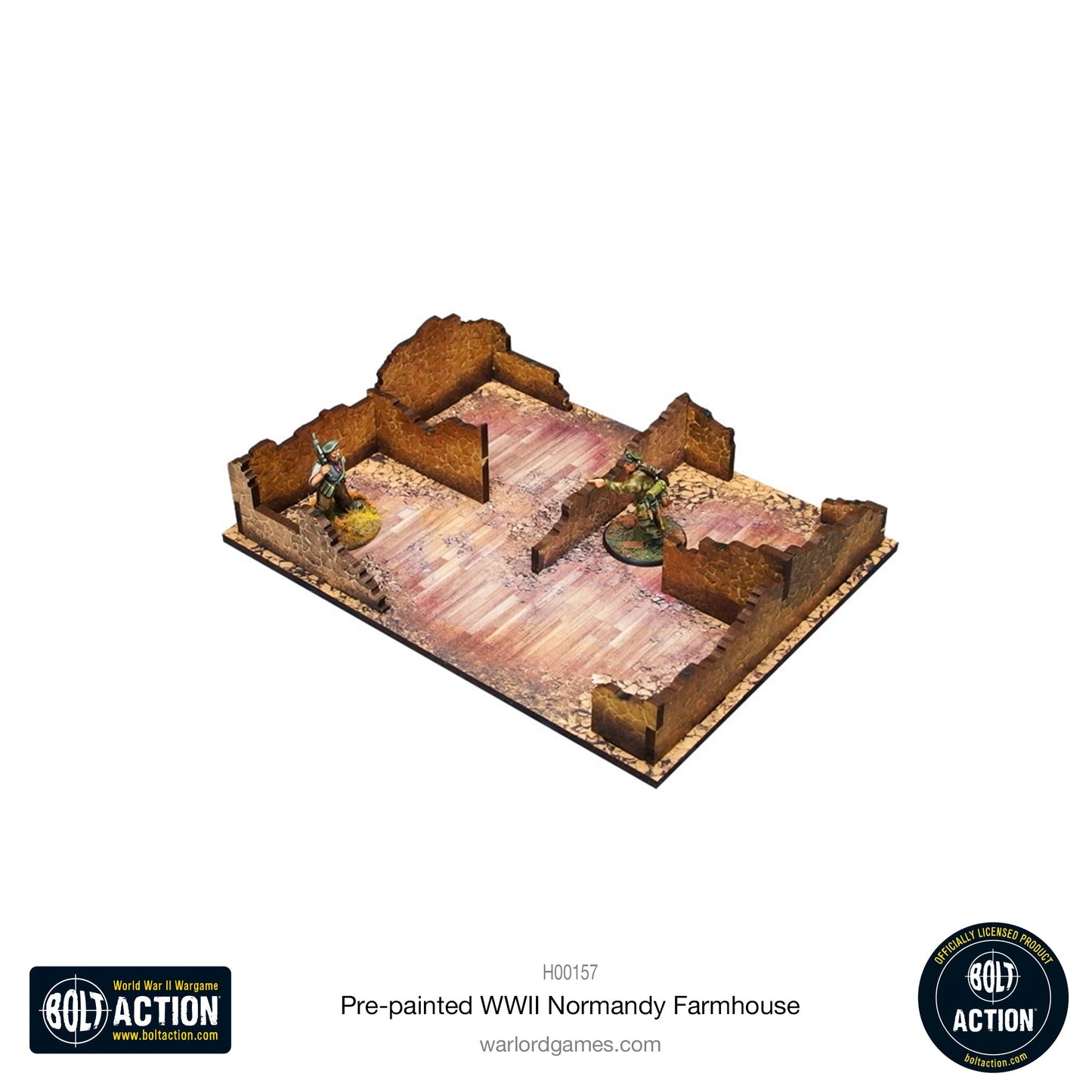 Achtung Panzer!: Pre-painted WWII Normandy Farmhouse