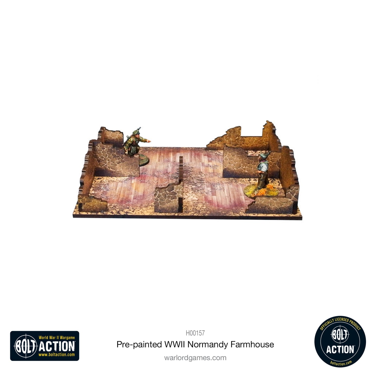Achtung Panzer!: Pre-painted WWII Normandy Farmhouse
