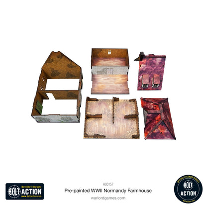 Achtung Panzer!: Pre-painted WWII Normandy Farmhouse