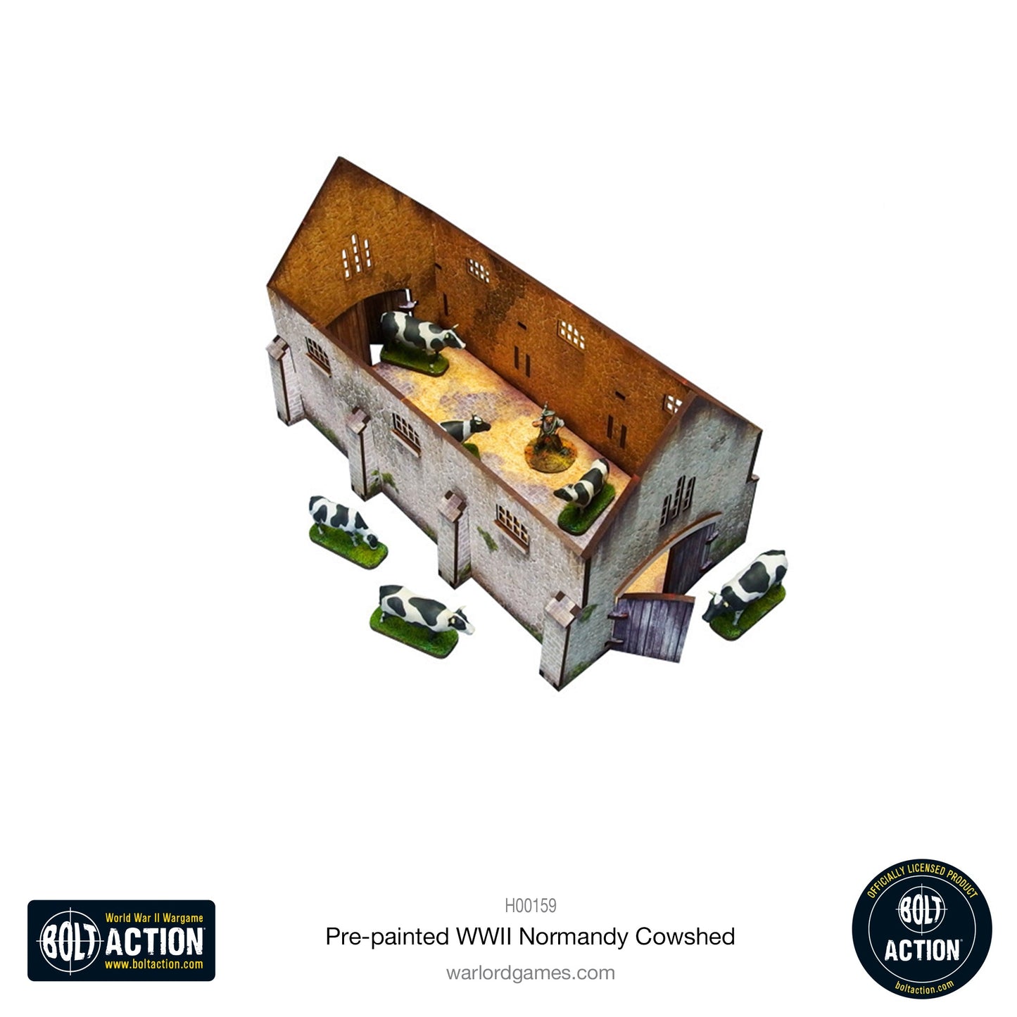 Achtung Panzer!: Pre-painted WWII Normandy Cowshed