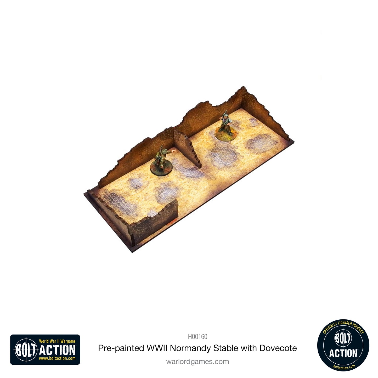 Achtung Panzer!: Pre-painted WWII Normandy Stable with Dovecote