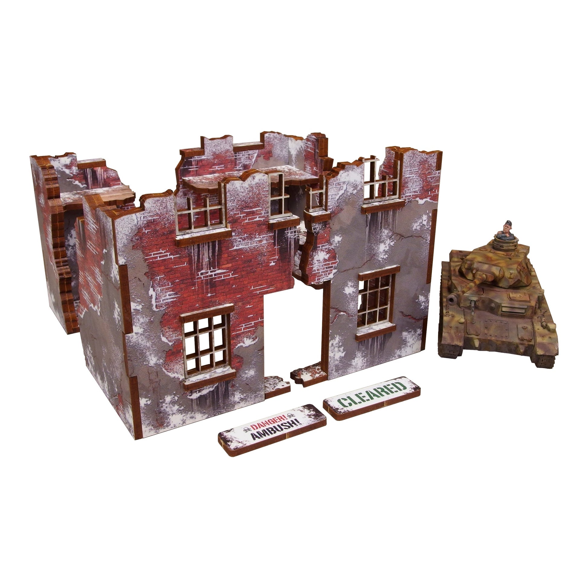 Achtung Panzer!: Pre-Painted WW2 Winter Ruin 3