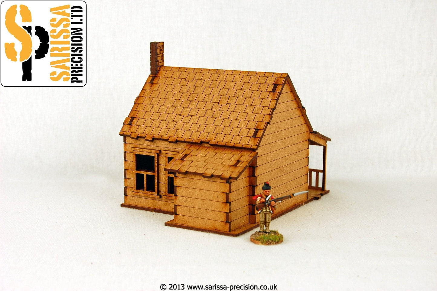 Black Powder: North American House with Porch - Stone Chimney 1