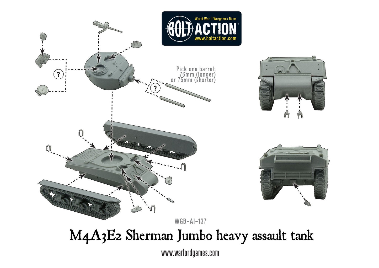 Achtung Panzer!: US Tanks - M4A3E2 Sherman Jumbo heavy assault tank