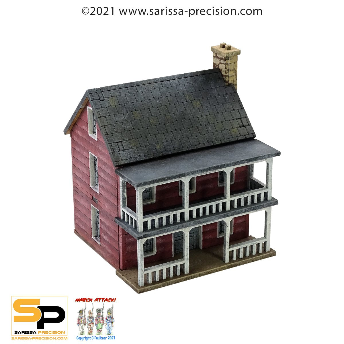 Epic Battles: American Civil War - North American Planked House with Porch & Balcony