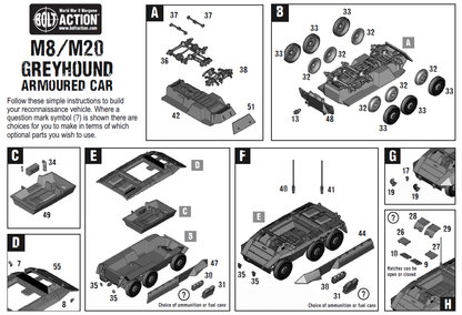 Achtung Panzer!: British Tanks - M8/M20 Greyhound Scout Car (Plastic Box)