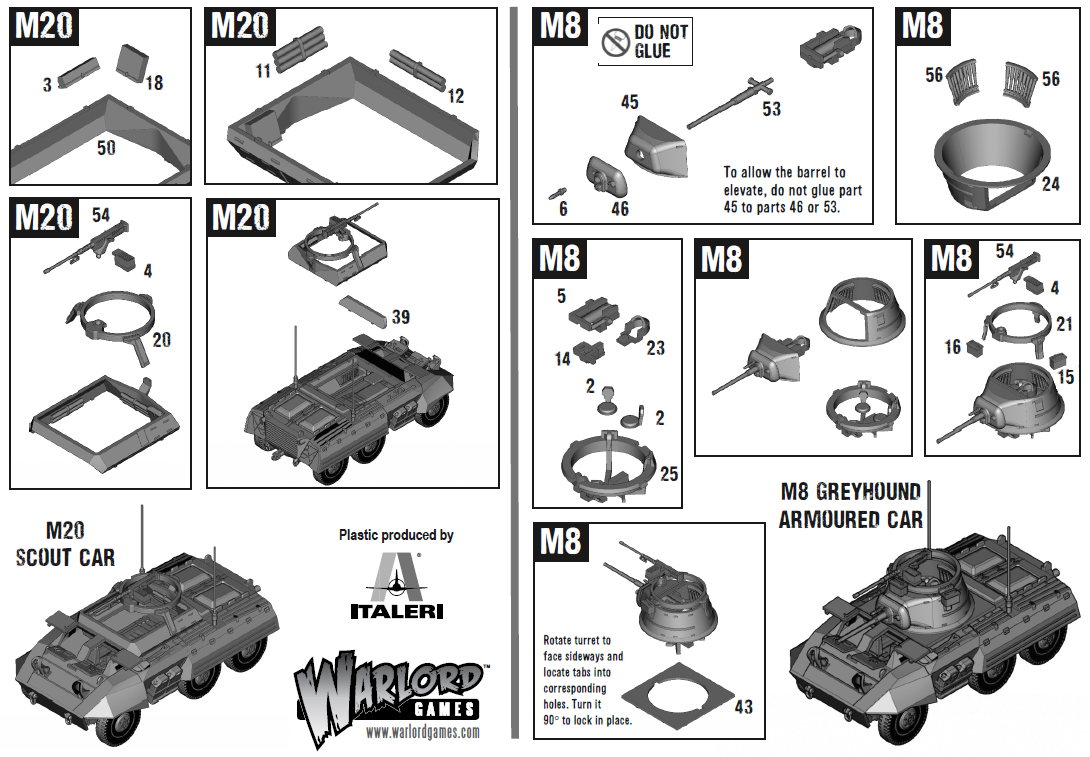 Achtung Panzer!: British Tanks - M8/M20 Greyhound Scout Car (Plastic Box)