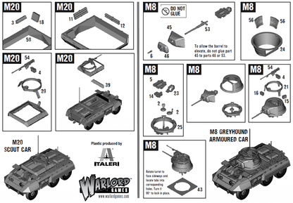 Achtung Panzer!: British Tanks - M8/M20 Greyhound Scout Car (Plastic Box)