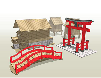 Pike & Shotte: Feudal Japan 1467-1603 - Feudal Japan Scenery Set