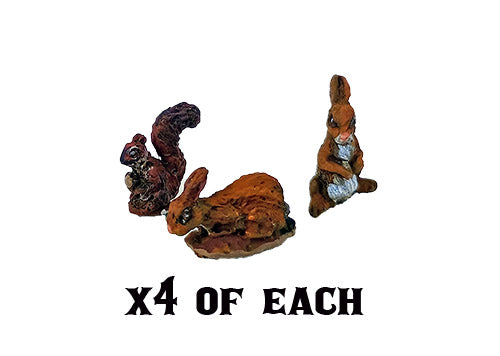 Squirrels (4) & Bunnies (8)