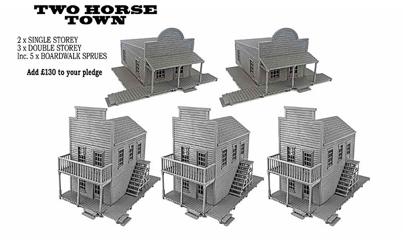 Two-Horse Town Double & Single Storey Building Bundle