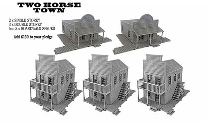 Two-Horse Town Double & Single Storey Building Bundle