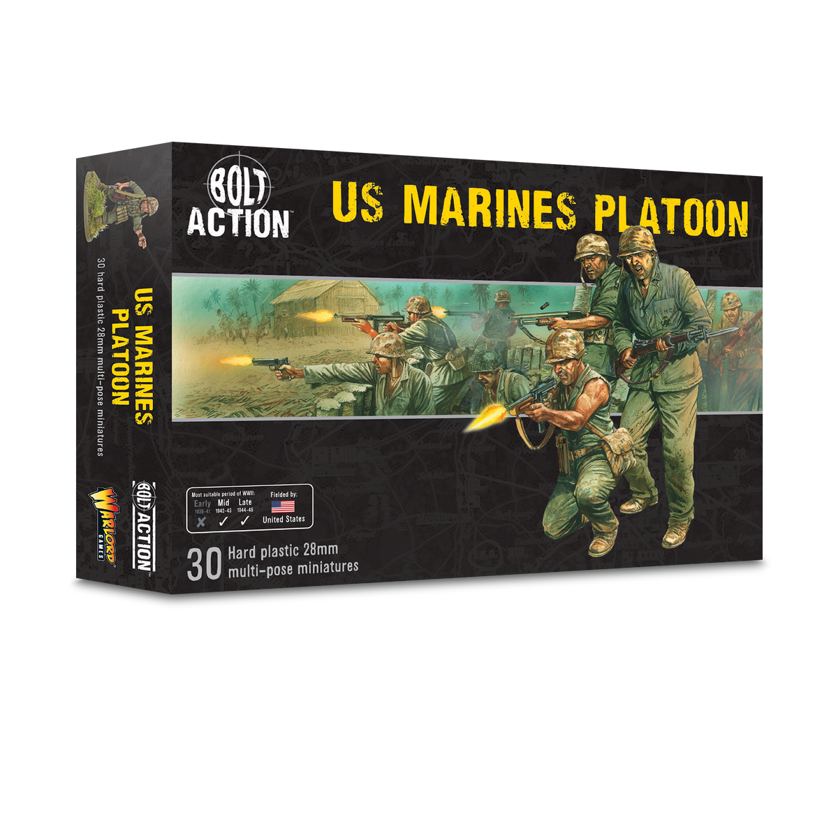 Bolt Action: USA - US Marines Platoon plastic box set