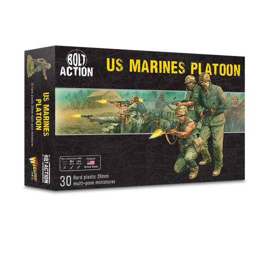 Bolt Action: USA - US Marines Platoon plastic box set