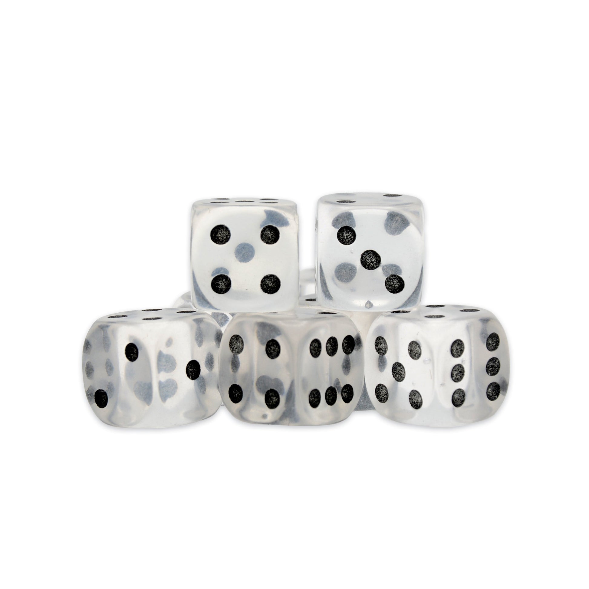Black Seas: Clear Quartz D6 Dice