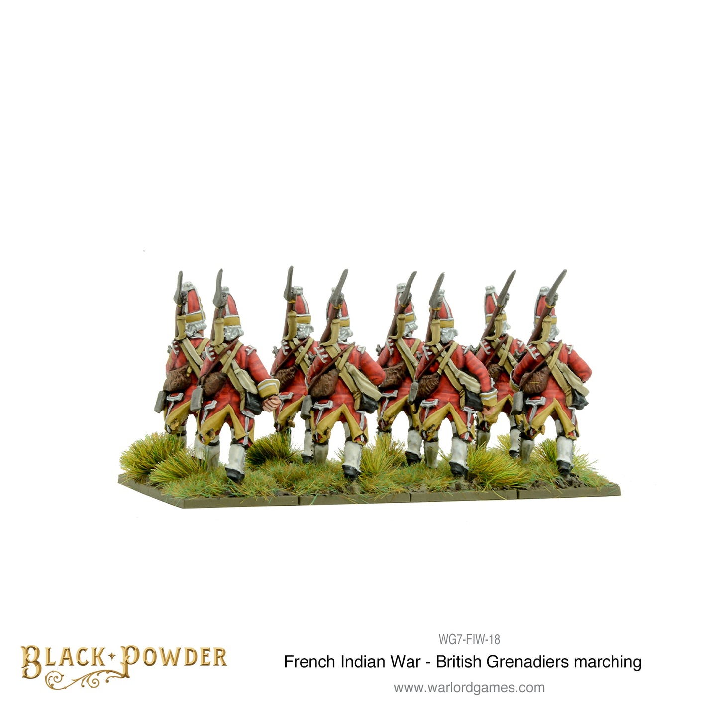 Black Powder: FIW British Grenadiers marching