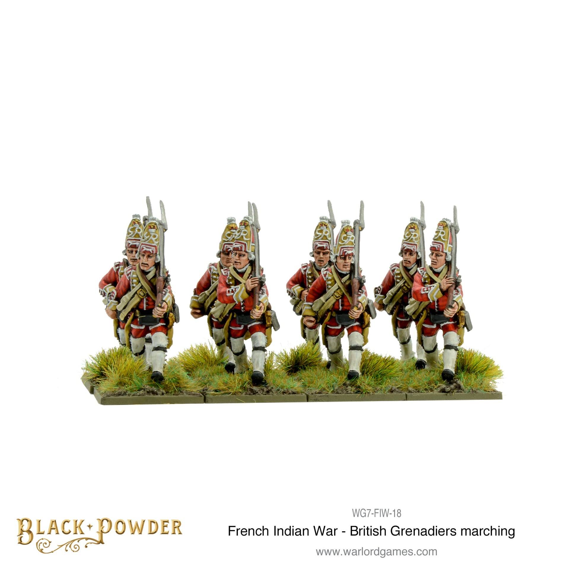 Black Powder: FIW British Grenadiers marching