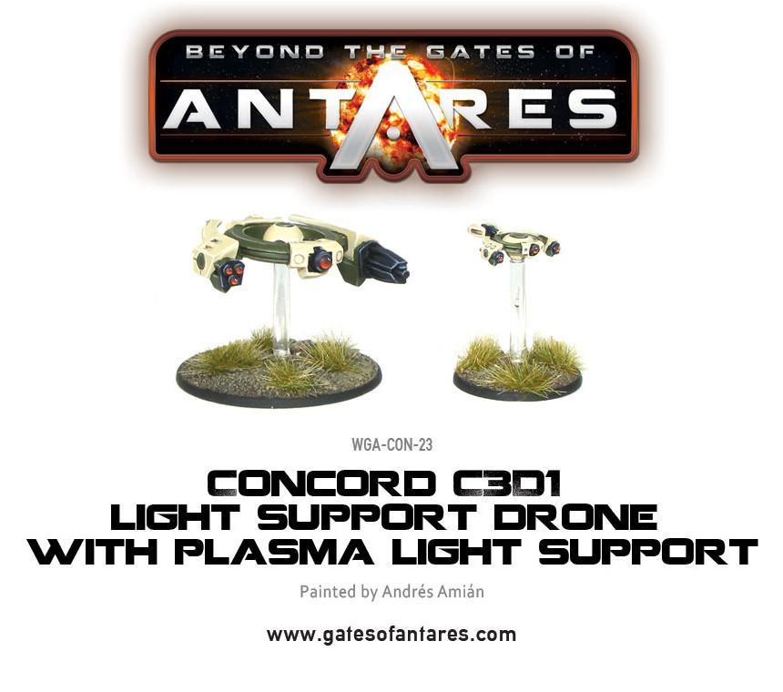 Gates of Antares: Concord - Concord C3D1 Light Support Drone with Plasma Light Support