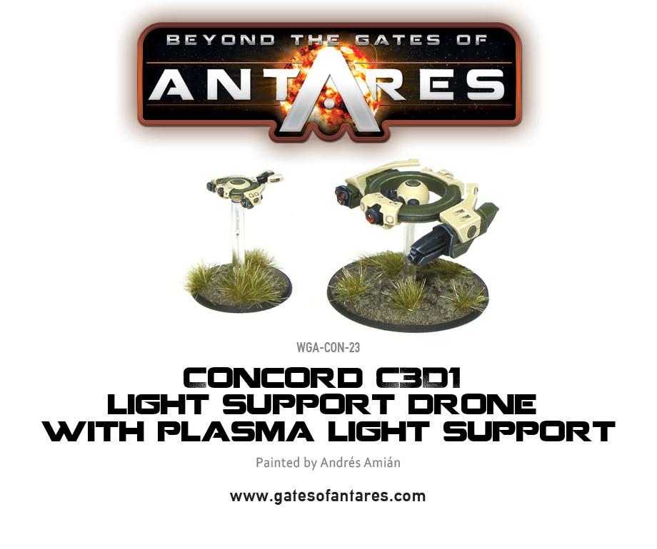Gates of Antares: Concord - Concord C3D1 Light Support Drone with Plasma Light Support