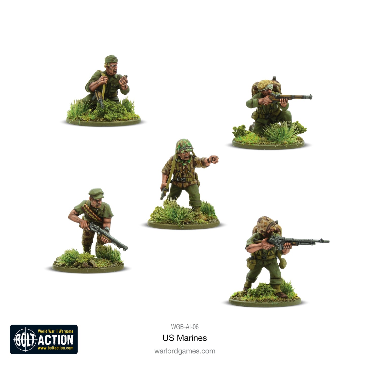 Bolt Action: USA - US Marines Platoon plastic box set