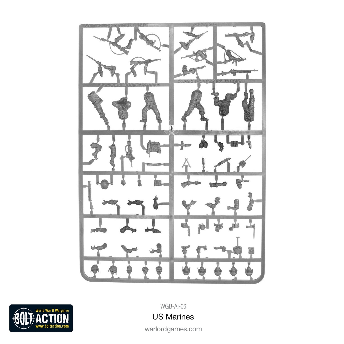 Bolt Action: USA - US Marines Platoon plastic box set
