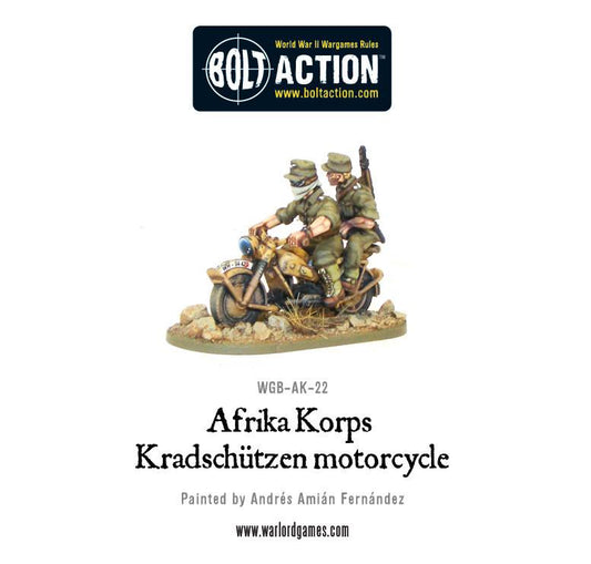 Bolt Action: German - Afrika Korps Kradschutzen motorcycle