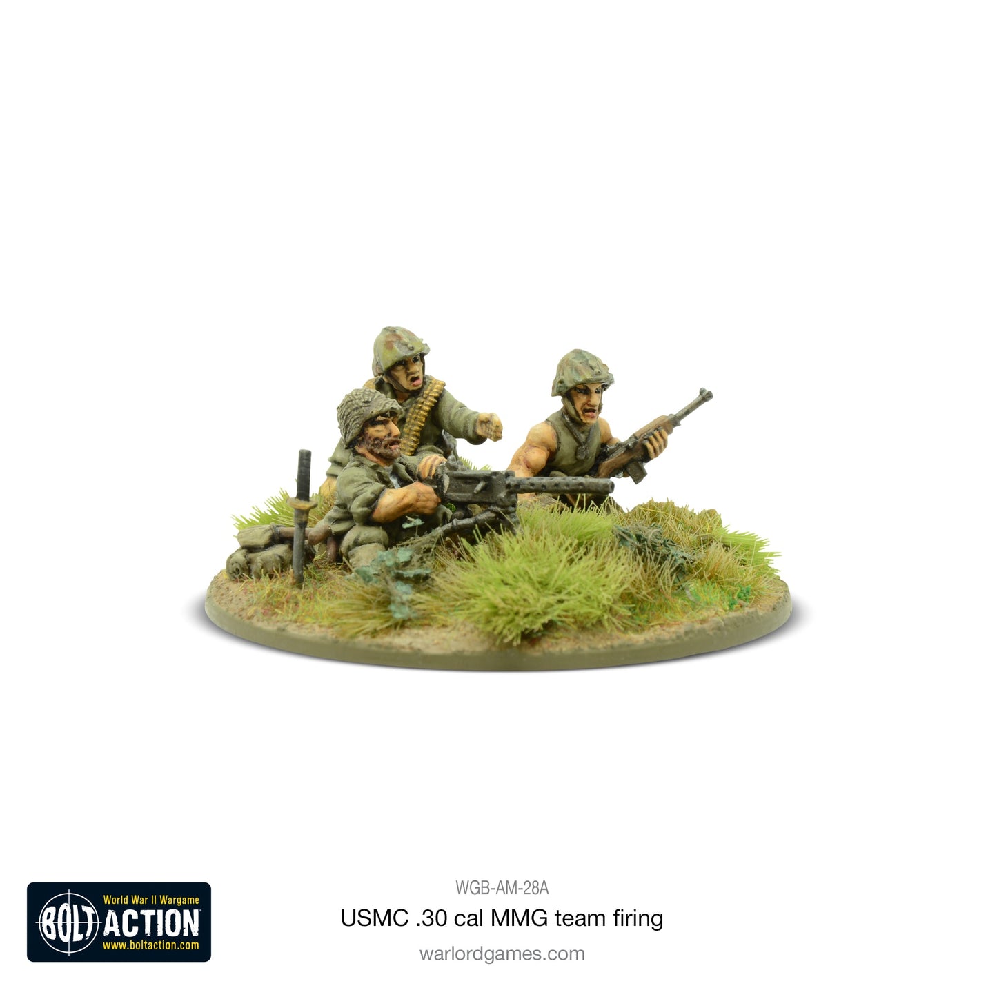 Bolt Action: USA - USMC 30 Cal MMG team firing