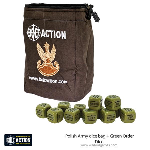 Bolt Action: Polish Army Dice Bag & Dice