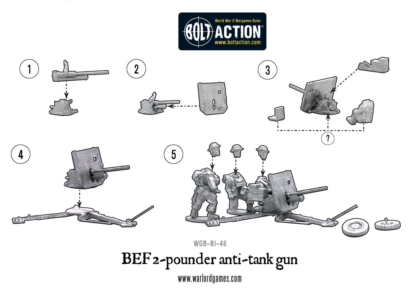 Bolt Action: BEF 2 pounder anti-tank gun
