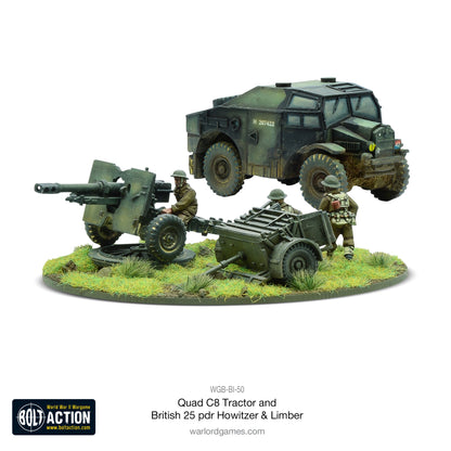 Bolt Action: Quad C8 Tractor and British 25 pdr Howitzer & Limber