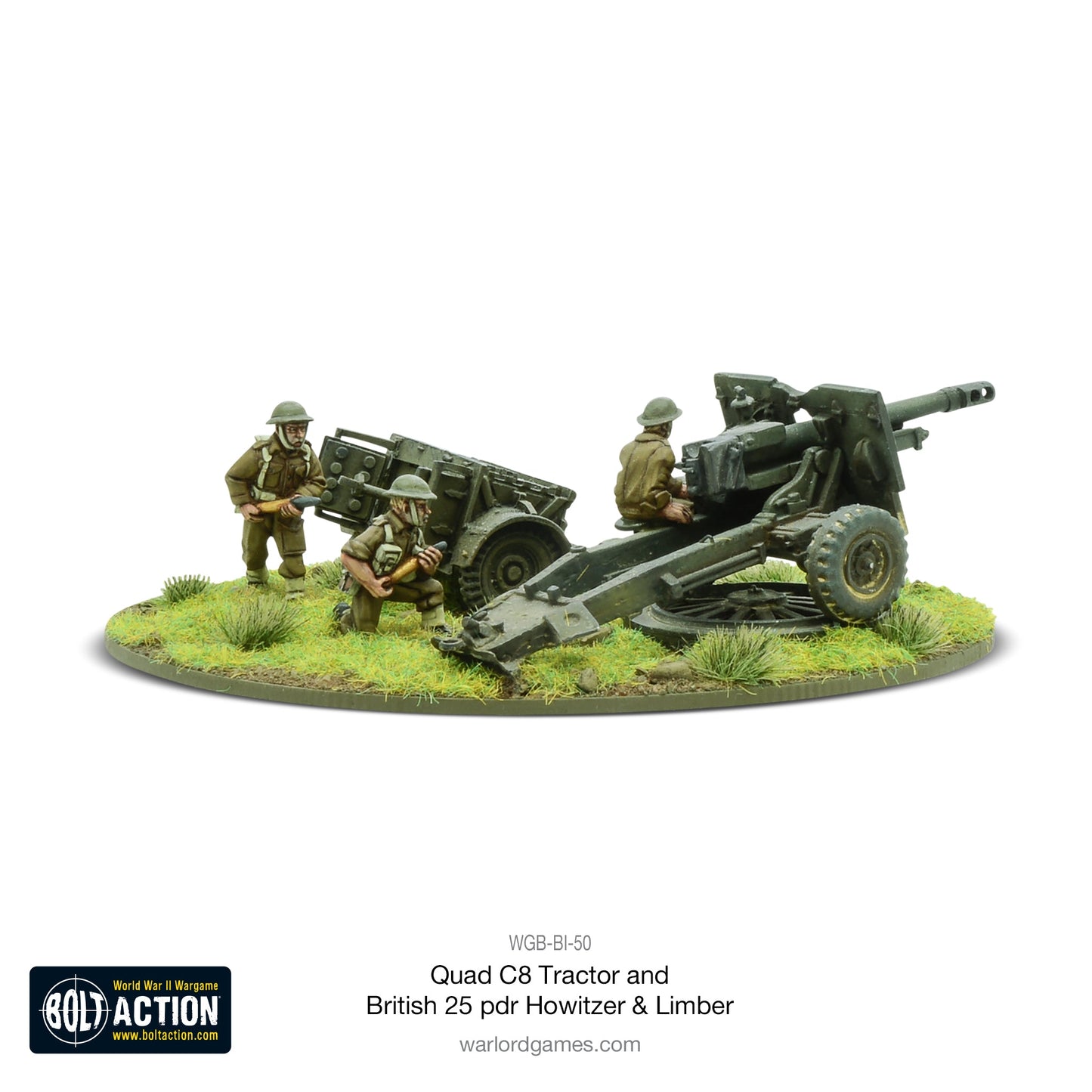 Bolt Action: Quad C8 Tractor and British 25 pdr Howitzer & Limber