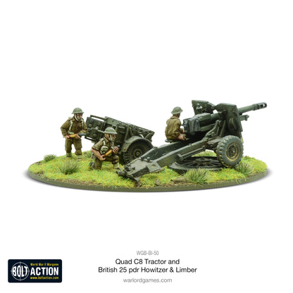 Bolt Action: Quad C8 Tractor and British 25 pdr Howitzer & Limber