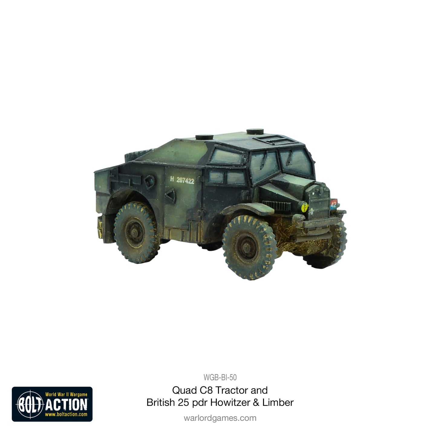 Bolt Action: Quad C8 Tractor and British 25 pdr Howitzer & Limber