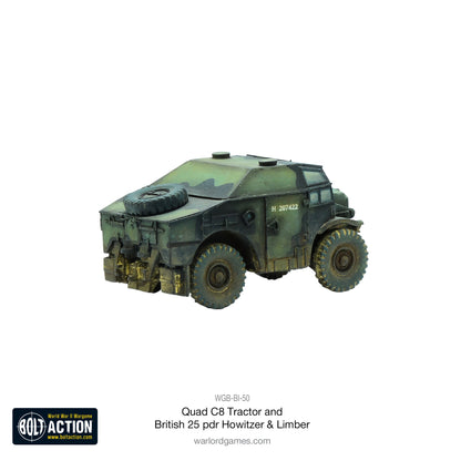 Bolt Action: Quad C8 Tractor and British 25 pdr Howitzer & Limber