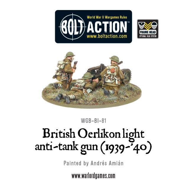 Bolt Action: British Oerlikon light anti-tank gun (1939-40)