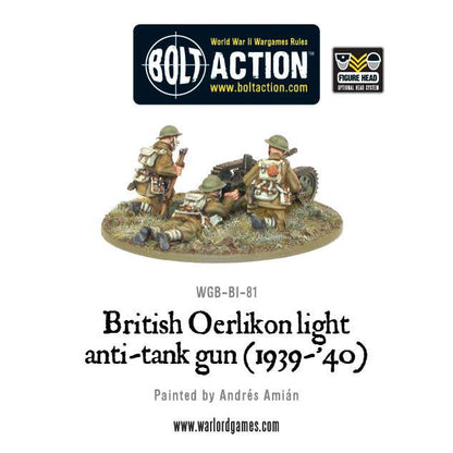 Bolt Action: British Oerlikon light anti-tank gun (1939-40)