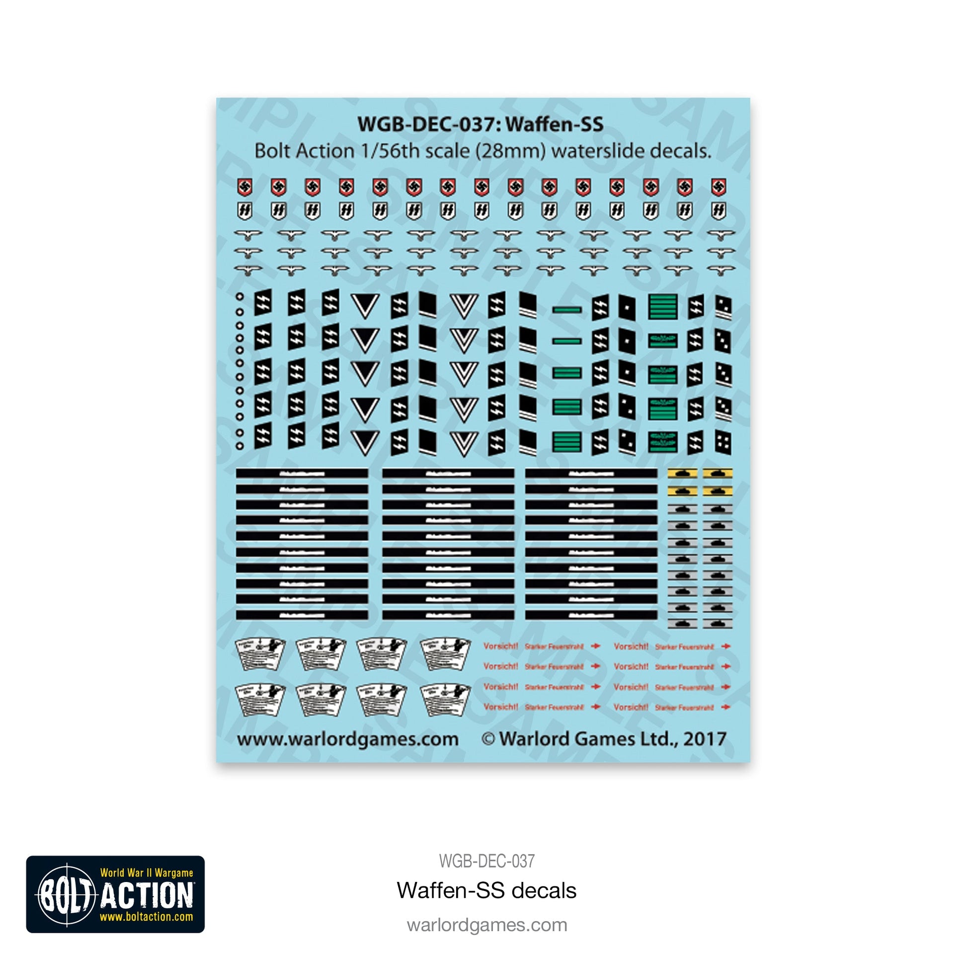 Bolt Action: German - Waffen-SS decals