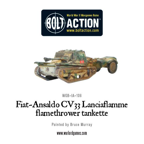 Bolt Action: Fiat-Ansaldo CV33 Lanciaflamme flamethrower tankette