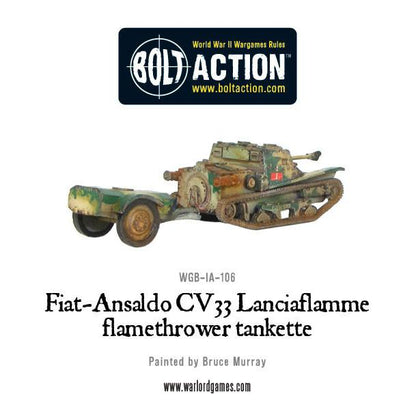 Bolt Action: Fiat-Ansaldo CV33 Lanciaflamme flamethrower tankette