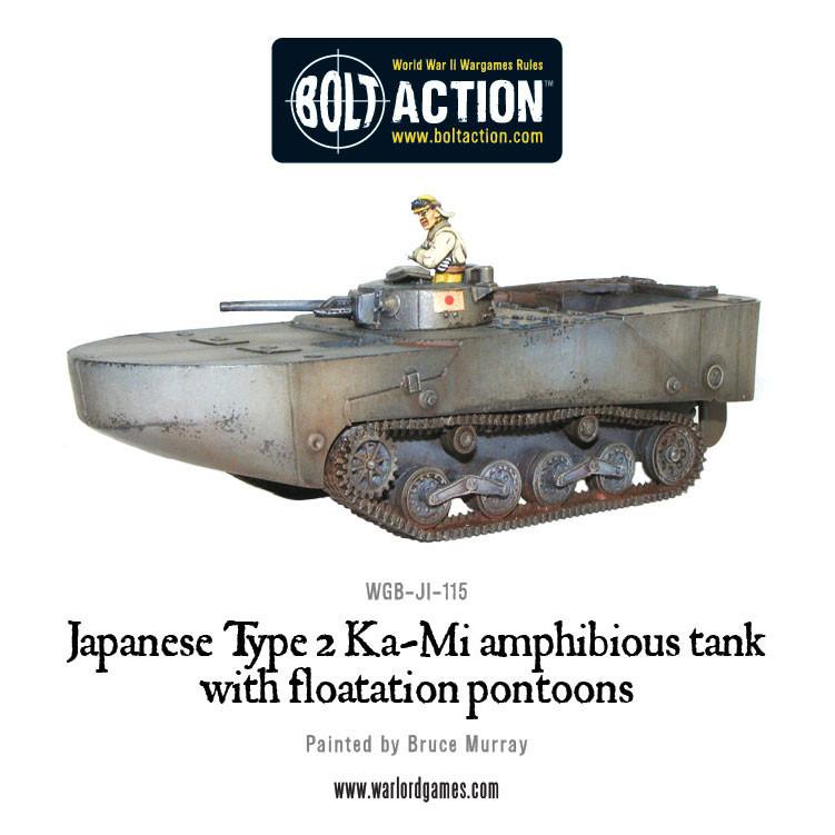 Bolt Action: Japan - Japanese Type 2 Ka-Mi amphibious tank with floatation pontoons