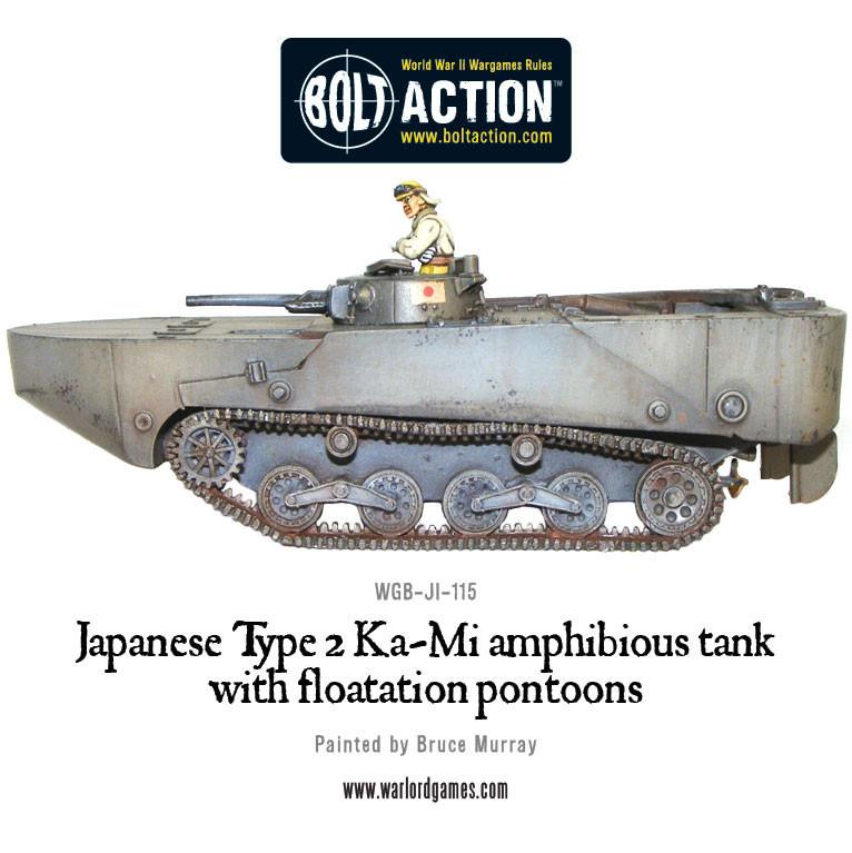 Bolt Action: Japan - Japanese Type 2 Ka-Mi amphibious tank with floatation pontoons