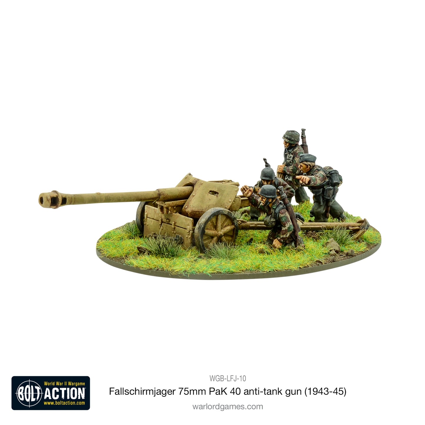 Bolt Action: German - Fallschirmjager 75mm PaK 40 anti-tank gun (1943-45)