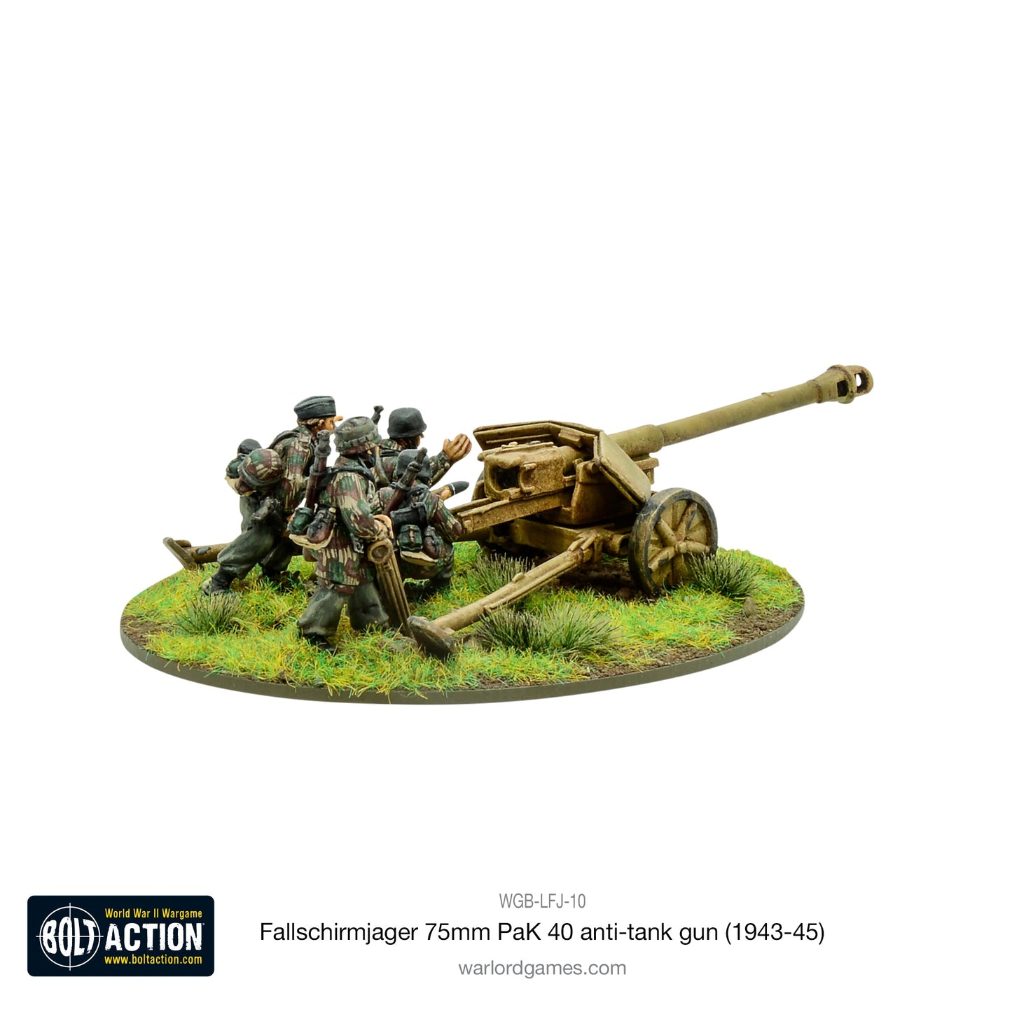 Bolt Action: German - Fallschirmjager 75mm PaK 40 anti-tank gun (1943-45)