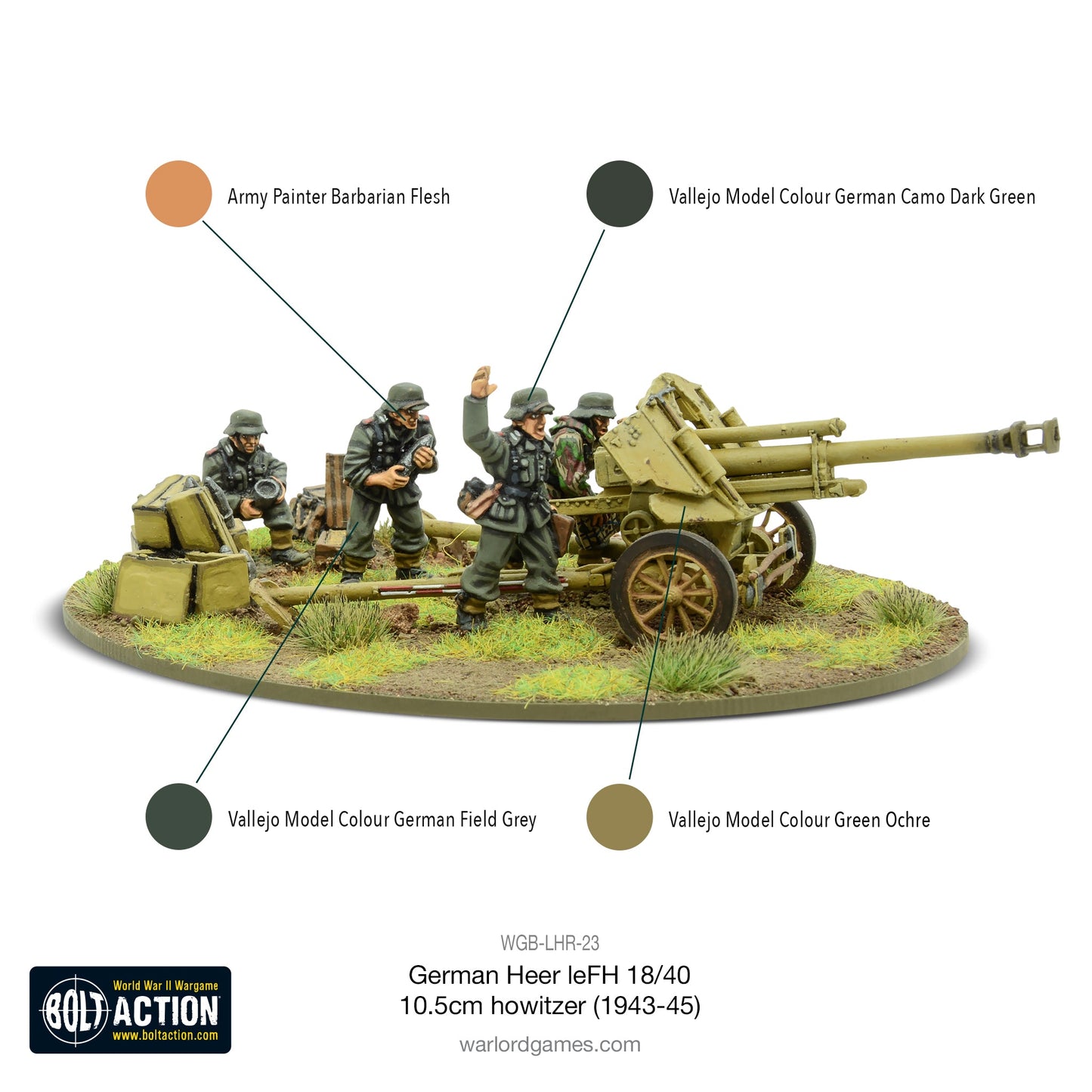 Bolt Action: German - German Heer leFH 18/40 10.5cm howitzer (1943-45)