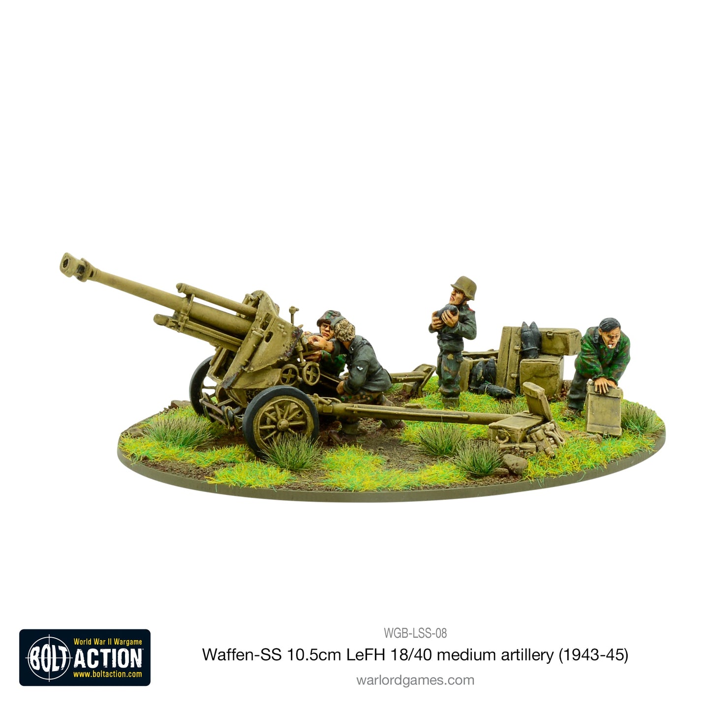 Bolt Action: German - Waffen-SS 10.5cm LeFH 18/40 medium artillery (1943-45)