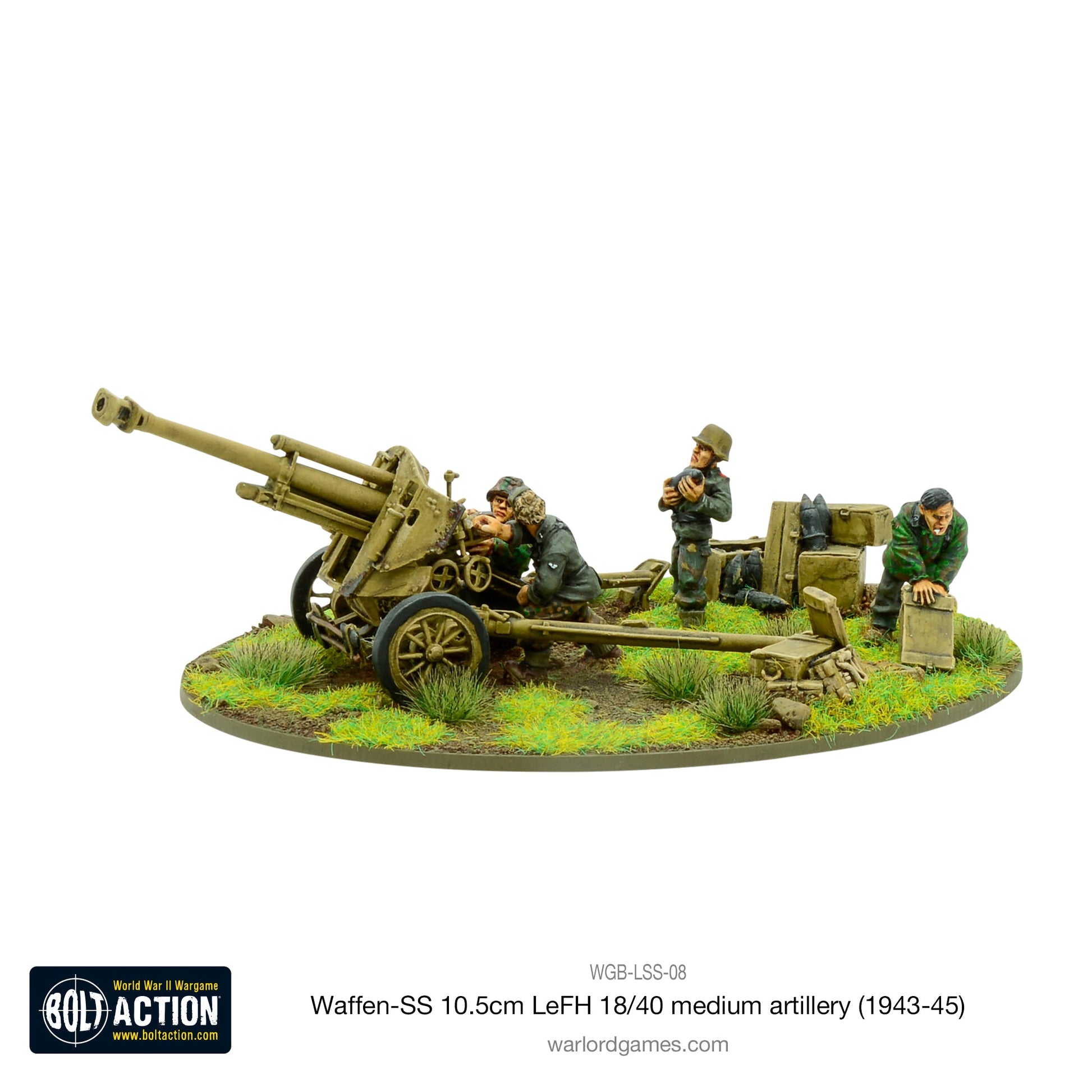 Bolt Action: German - Waffen-SS 10.5cm LeFH 18/40 medium artillery (1943-45)