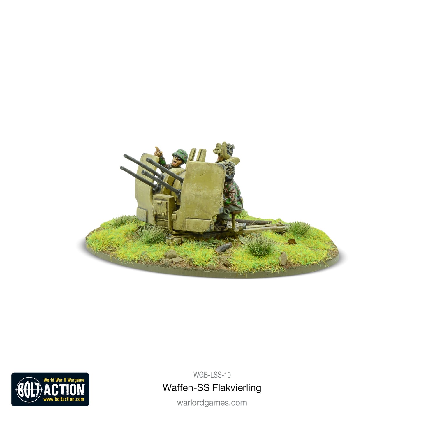 Bolt Action: German - Waffen-SS 20mm Flakvierling 38 AA-gun (1943-45)