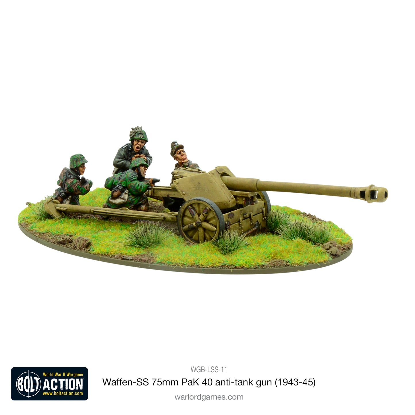Bolt Action: German - Waffen-SS 75mm PaK 40 anti-tank gun (1943-45)