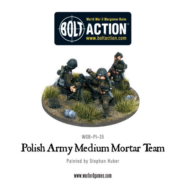 Bolt Action: Polish Army medium mortar team
