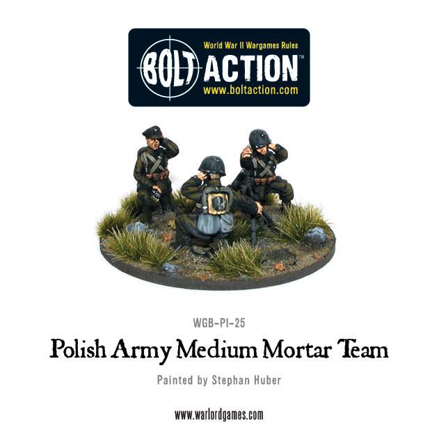 Bolt Action: Polish Army medium mortar team